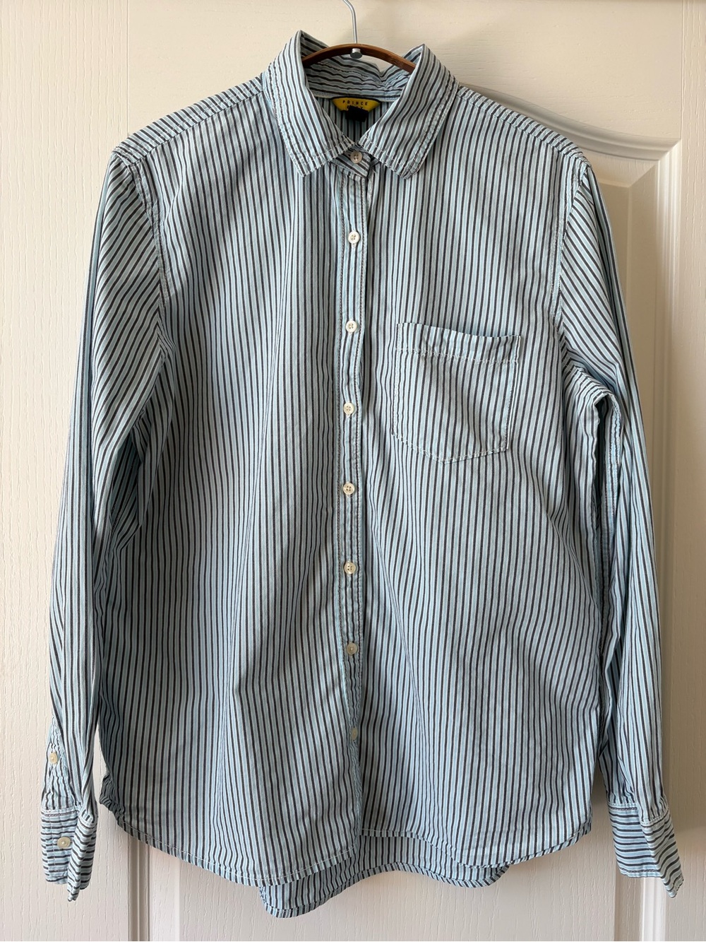 Prince & Fox Light Blue and White Vertical Stripe Button-Down Shirt